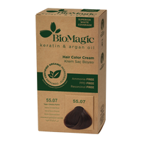 FARBA DO WŁOSÓW CIEMNY CZEKOLADOWY BRĄZ (55.07) 250 g - BIOMAGIC