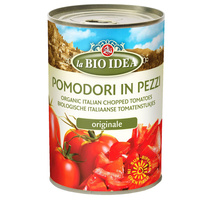 POMIDORY KROJONE BEZ SKÓRY BIO 400 g (240 g) - LA BIO IDEA